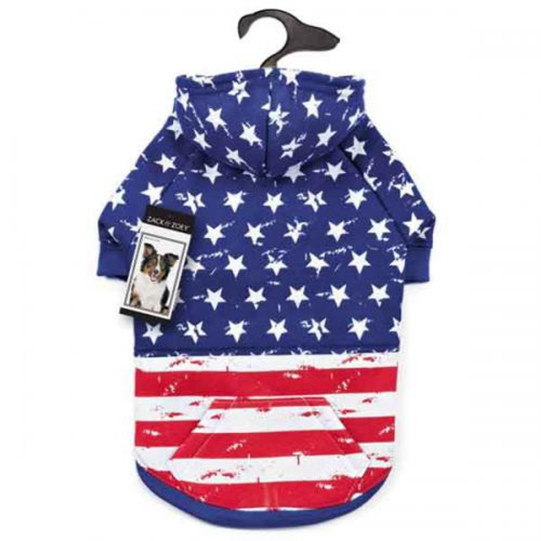 ZZ Distressed American Flag Hoodie 