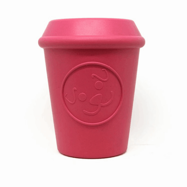 Coffee Cup Durable Rubber Chew Toy and Treat Dispenser