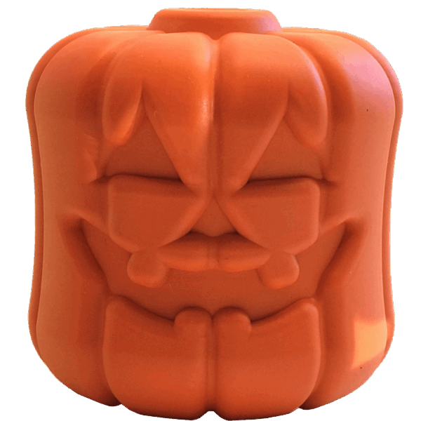 MKB Jack O' Lantern Durable Rubber Chew Toy & Treat Dispenser 