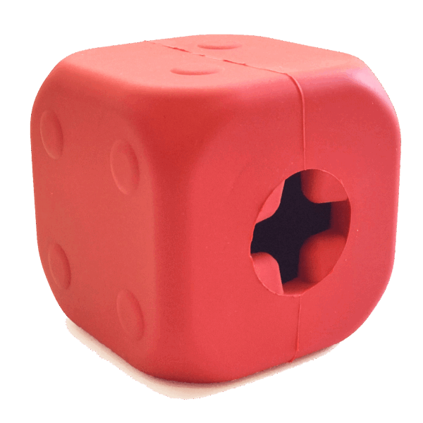 MKB Dice Toy Durable Rubber Chew Toy & Treat Dispenser 