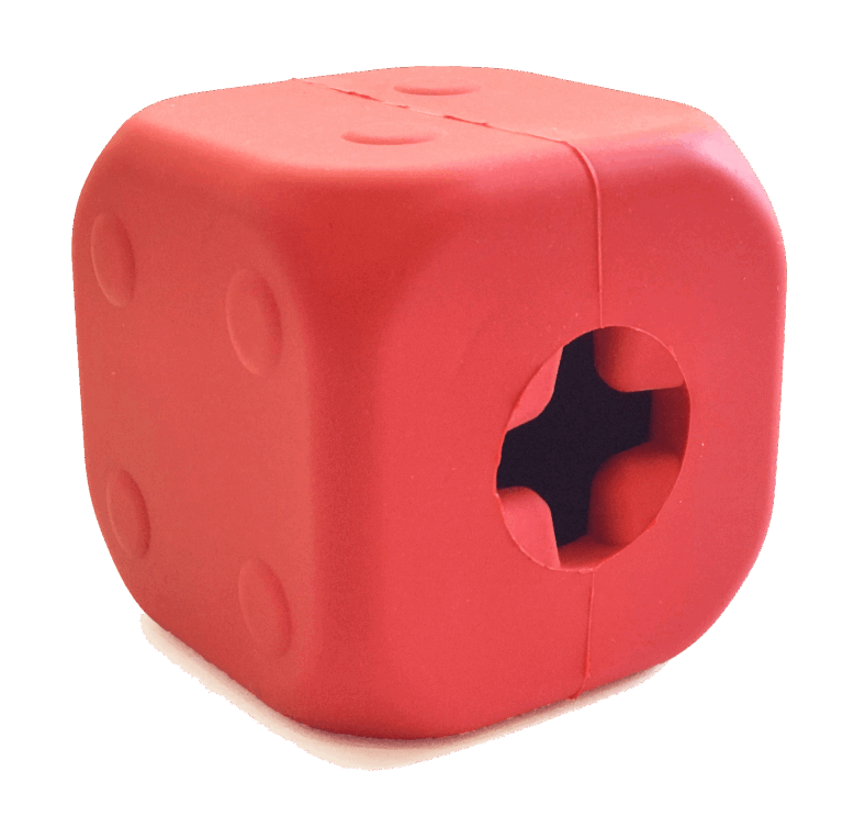 MKB Dice Toy Durable Rubber Chew Toy & Treat Dispenser