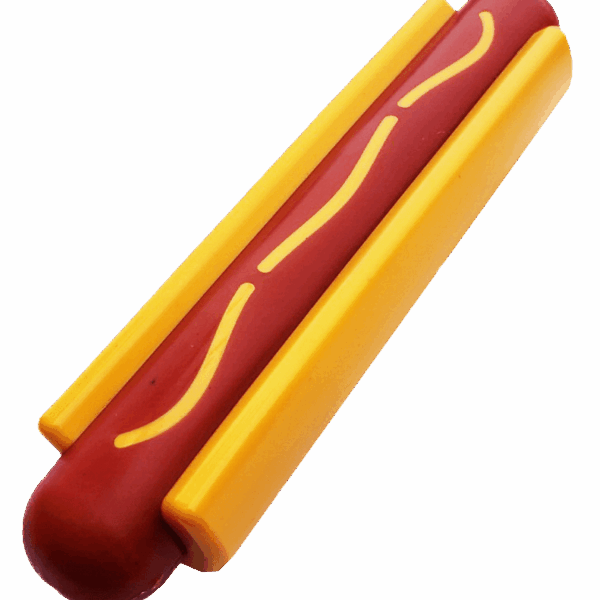 SP Hot Dog Ultra Durable Nylon Dog Chew Toy for Aggressive Chewers
