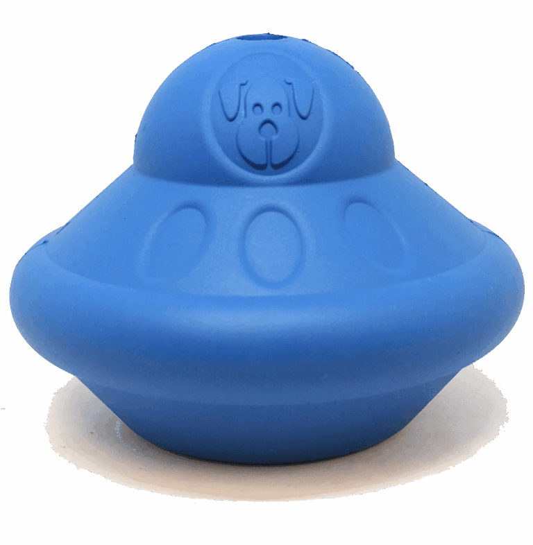 SN Flying Saucer Durable Rubber Chew Toy & Treat Dispenser